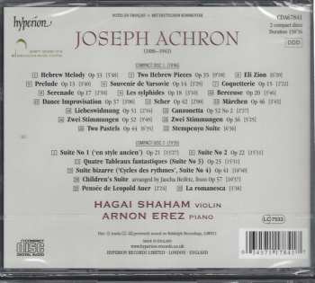 2CD Joseph Achron: Complete Suites For Violin And Piano 321362