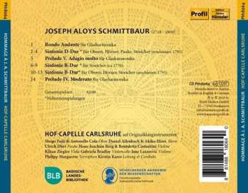 CD Joseph Aloys Schmittbaur: Hommage À Joseph Aloys Schmittbaur 332758