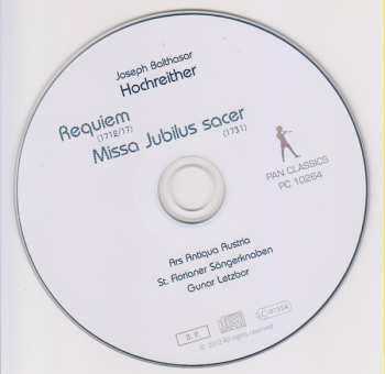 CD Joseph Balthasar Hochreither: Requiem (1712/17), Missa Jubilus Sacer (1731) 453620