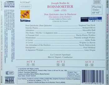 CD Joseph Bodin De Boismortier: Don Quichotte Chez La Duchesse (Comic Ballet In Three Acts) 174593