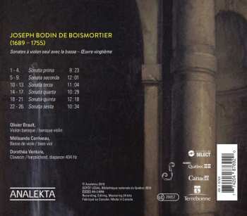 CD Joseph Bodin De Boismortier: Sonates Pour Violon, Op. 20 333989