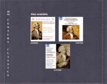 CD Joseph Boulogne, Chevalier De Saint-Georges: Six Concertante Quartets 324897