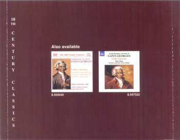 CD Joseph Boulogne, Chevalier De Saint-Georges: Symphonies Concertantes 122810