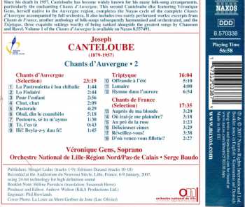 CD Joseph Canteloube: Chants D'Avergne 2 333566
