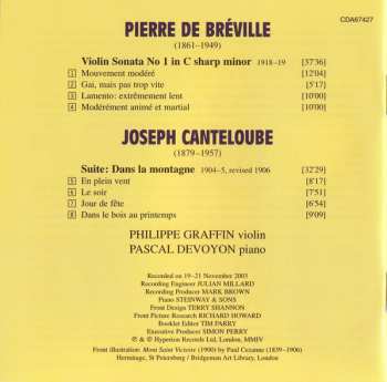 CD Joseph Canteloube: Music For Violin And Piano 312050