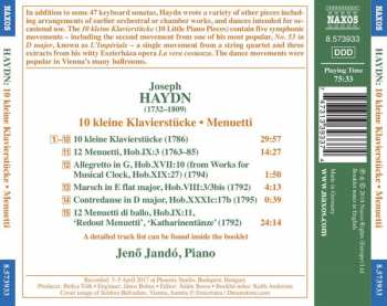 CD Joseph Haydn: 10 Kleine Klavierstücke; 24 Menuetti 322753