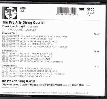3CD Joseph Haydn: 27 String Quartets Volume 1  296195