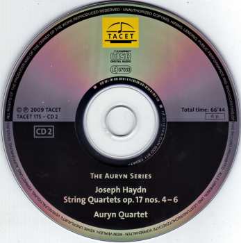 2CD Joseph Haydn: Auryn's Haydn: Op. 17 (String Quartets ∙ Vol. 4 Of 14 Op. 17, Nos. 1 – 6) 373469