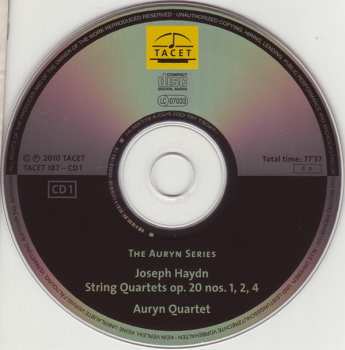 2CD Joseph Haydn: Auryn's Haydn: Op. 20 (String Quartets ∙ Vol. 5 Of 14 Op. 20 Nos. 1 – 6) 188807