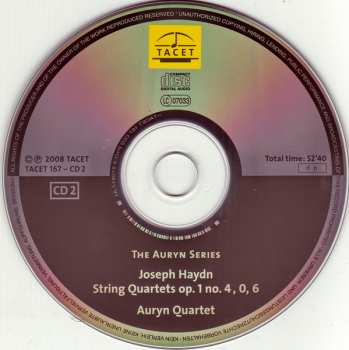 2CD Joseph Haydn: Auryn's Haydn: Op.1 (String Quartets • Vol. 1 of 14 Op. 1, No. 1 – 6)