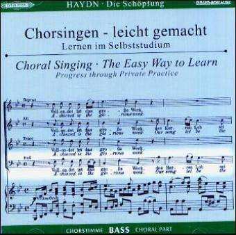 CD Joseph Haydn: Chorsingen Leicht Gemacht:haydn,die Schöpfung (bass) 399823
