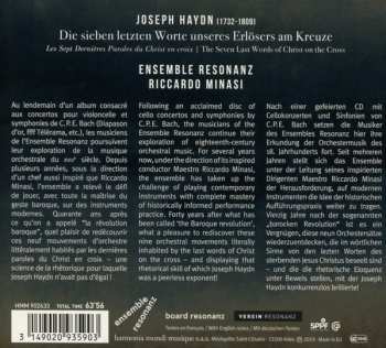CD Joseph Haydn: Die Sieben Letzten Worte Unseres Erlösers Am Kreuze 109795