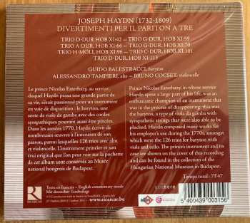 CD Joseph Haydn: Divertimenti Per Il Pariton a Tre 191298