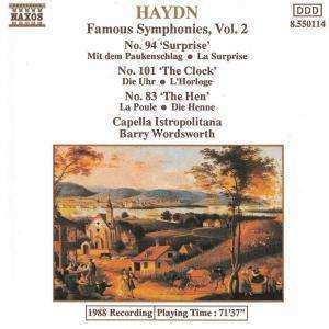 Album Joseph Haydn: Famous Symphonies, Vol 2: No. 94 'Surprise' • No. 101 'The Clock' • No. 83 'The Hen'