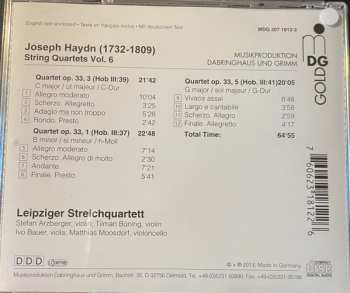 CD Joseph Haydn: String Quartets Vol.6 (Op. 33 No.1 . 3. 5) 437406
