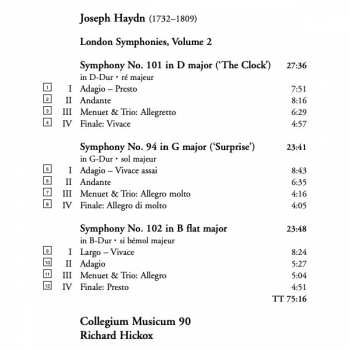 CD Joseph Haydn: London Symphonies (Volume Two: Nos 94, 101 & 102) 284606