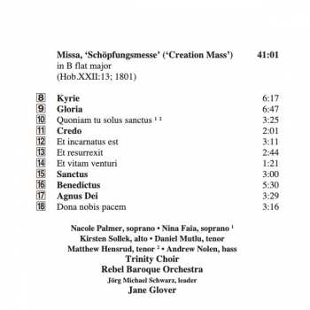 CD Joseph Haydn: Missa Brevis (1805 Revision) • Creation Mass (Schöpfungsmesse) 190699