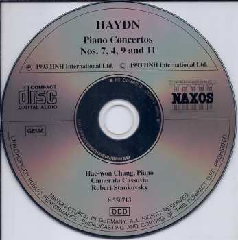 CD Joseph Haydn: Piano Concertos (Nos. 4, 7, 9 And 11) 333970