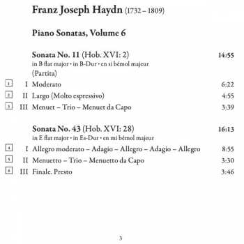 CD Joseph Haydn: Piano Sonatas, Vol. 6 300231
