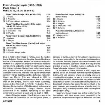 CD Joseph Haydn: Piano Trios • 6 294224