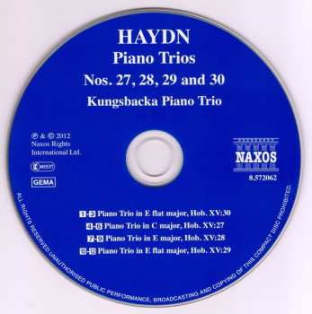CD Joseph Haydn: Piano Trios Nos. 27, 28, 29 And 30 325918