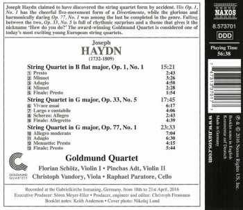 CD Joseph Haydn: String Quartets Op. 1, No. 1 · Op. 33, No. 5 · Op. 77, No. 1 145958