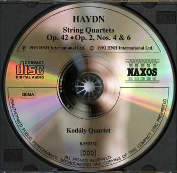 CD Joseph Haydn: String Quartets Op. 2, Nos. 4 And 6 - Op. 42 312062