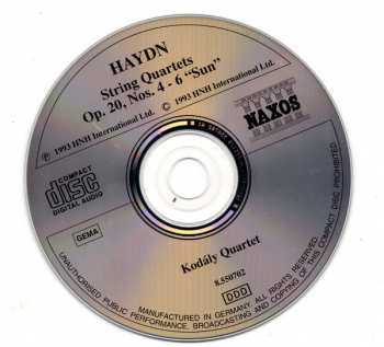 CD Joseph Haydn: String Quartets Op. 20 "Sun", Nos. 4 - 6 322922