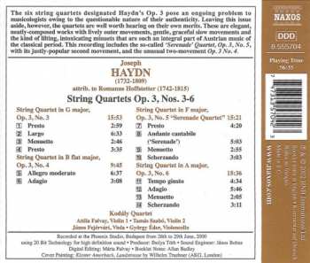 CD Joseph Haydn: String Quartets Op. 3, Nos. 3-6 (Attrib. To Romanus Hoffstetter) 422631