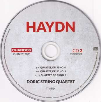 2CD Joseph Haydn: String Quartets, Op. 33 314121