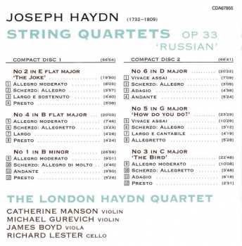 2CD Joseph Haydn: String Quartets, Op. 33 "Russian" 337409