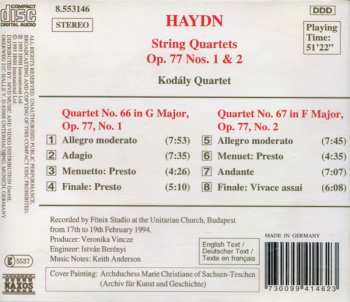 CD Joseph Haydn: String Quartets Op. 77 Nos. 1 & 2 231608