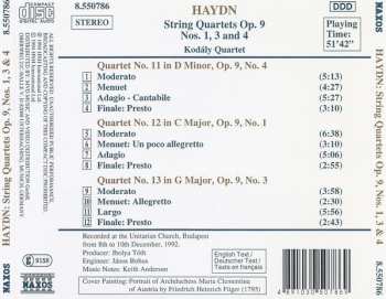 CD Joseph Haydn: String Quartets Op. 9, Nos. 1, 3 And 4 320349