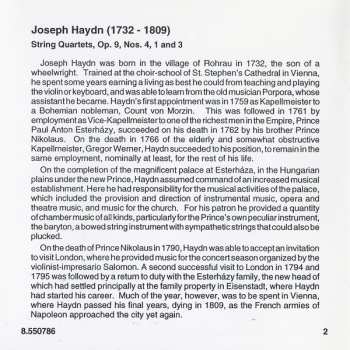CD Joseph Haydn: String Quartets Op. 9, Nos. 1, 3 And 4 320349