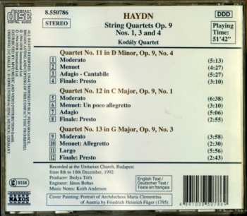 CD Joseph Haydn: String Quartets Op. 9, Nos. 1, 3 And 4 320349