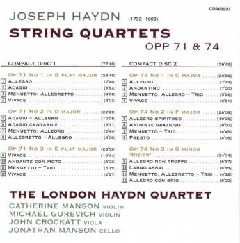 2CD Joseph Haydn: String Quartets Opp 71 & 74 183167