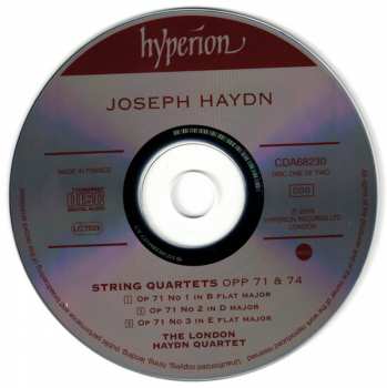 2CD Joseph Haydn: String Quartets Opp 71 & 74 183167