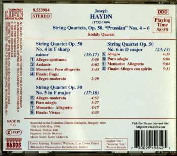 CD Joseph Haydn: String Quartets "Prussian" - Op. 50 - Nos. 4 - 6 306430
