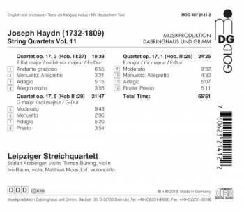 CD Joseph Haydn: String Quartets Vol. 11: Op. 17 No. 1, 3, 5 309291