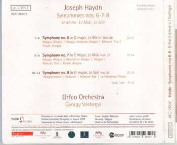 CD Joseph Haydn: Symphonies Nos. 6 · 7· 8 Le Matin · Le Midi · Le Soir 367387