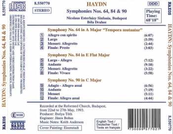 CD Joseph Haydn: Symphonies Vol. 13 (Nos. 64 "Tempora Mutantur", 84 & 90) 301581