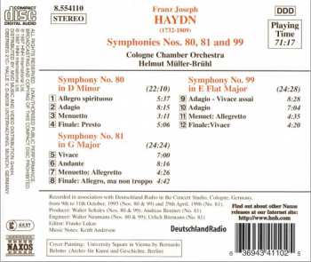 CD Joseph Haydn: Symphonies Vol. 18 (Nos. 80, 81 And 99) 305166