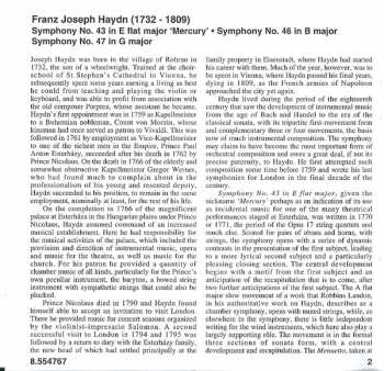 CD Joseph Haydn: Symphonies Vol. 24 - Symphonies Nos. 43 "Mercury", 46 & 47  323222