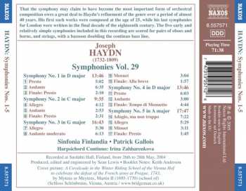 CD Joseph Haydn: Symphonies Vol. 25 – Symphonies Nos. 1-5 275853