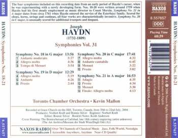 CD Joseph Haydn: Symphonies Vol. 31 - Symphonies Nos. 18-21 321666