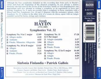 CD Joseph Haydn: Symphonies, Vol. 32 - Symphonies Nos. 9-12 196134