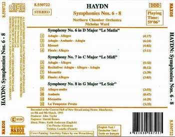 CD Joseph Haydn: Symphonies, Vol. 7 No. 6 "Le Matin", No. 7 "Le Midi" & No. 8 "Le Soir" 250282