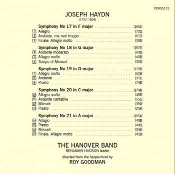 CD Joseph Haydn: Symphonies Nos. 17 18 19 20 21