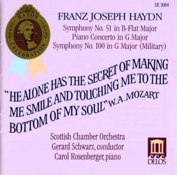 Album Joseph Haydn: Symphony No. 51 In B-Flat Major / Piano Concerto In G Major / Symphony No. 100 In G Major (Military)