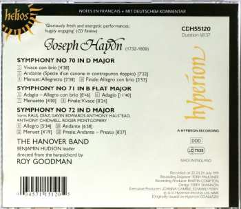 CD Joseph Haydn: Symphonies Nos. 70, 71, 72 316484